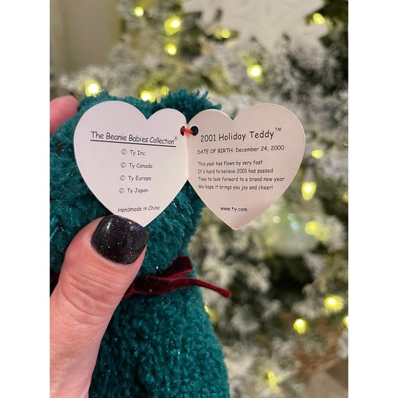 Ty Beanie Babies Holiday Teddy 2001 - Picture 6 of 9